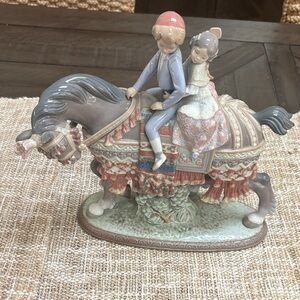 LLADRO Balencian Children On Horse Figure Used RARE